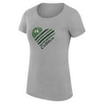 thumbnail image 2 of Women's G-III 4Her by Carl Banks Heather Gray Boston Celtics Super-Slim Fit Lightweight Heart T-Shirt, 2 of 3