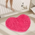 thumbnail image 6 of Leodye 1PCS Heart-shaped Absorbent Non-slip Doormat Romantic Durable Home Decor Bathroom Entrance Wedding Ceremony Floor Mat -19.69x15.75in, 6 of 6