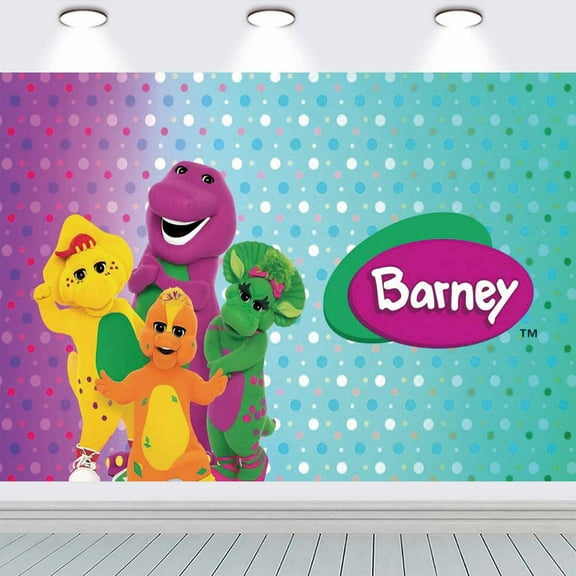 Barney & Friends Backdrop Banner Party Supplies Poster Movie Theme Background for Photography Birthday Decorations