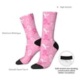 thumbnail image 4 of Vsdgher Breast Cancer Awareness (3) Crew Socks for Men & Women, Breathable Casual Athletic Ankle Socks, 4 of 6
