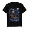 thumbnail image 5 of Cute Otter Starry Night Graphic Tees for Women 2026 Summer Casual Short Sleeve Crewneck Aesthetic T Shirts, 5 of 5