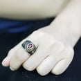 thumbnail image 2 of US Marines Ring for Men Women Unisex Stainless Steel Military Ring in Black and Gold with Red Stone Rock, 2 of 10