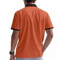 thumbnail image 5 of Kukoosong Men's Short Sleeve Polo Shirt with Zipper Lapel and Pocket, Casual Office Wear, Summer Comfort Fit Breathable Fabric Men Golf T Shirt Casual Workout Tops, 5 of 7