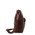 thumbnail image 4 of Jack Georges Voyager Hand-Stained Buffalo Leather Uptown Hobo Bag #7814 (Black), 4 of 8