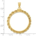 thumbnail image 2 of FJC Finejewelers 14 kt Yellow Gold Rope 30.0mm x 3.00mm Screw Top Coin Bezel Pendant, 2 of 6