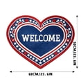 thumbnail image 3 of Eqslft 4th Of July Welcome Doormat Patriotic Red White /Oval/Rectangle Floor Mat Independence Day Decorative Entry Rug For Front Door Porch Memorial Day Patriotic(Heart), 3 of 7