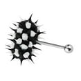 thumbnail image 4 of Vibrating Tongue Ring Stud Barbell Stainless Steel Body Piercing Jewelry, 4 of 5