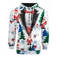 thumbnail image 2 of Gibobby Men's Christmas Leisure Style Hoodie Print Pullover Long Sleeve Sweatshirt Loose Stylish Handsome Pullover(White,XL), 2 of 6