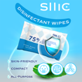 thumbnail image 4 of Sllic® - 10 Packs - Disinfectant Wet Wipes - All-Purpose - 75% Alcohol Wipes - Clean & Sanitize Surfaces & Skin - Safe for Skin - Quick-Drying & Non-Sticky Formula - Unscented - 10Packs/100 Wipes, 4 of 7