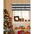 thumbnail image 3 of Black Grey Farmhouse Striped Curtain Valance for Windows/Living Room/Kitchen/Bathroom/Café, Short Rod Pocket Tier Curtain Window Panel Modern Geometric Lines Simple Stripes Topper Curtain 54''x18'', 3 of 6