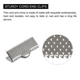 thumbnail image 4 of Unique Bargains 50Pack Ribbon Crimp Clamp Ends 16mm Cord End Clasp for DIY Craft Silver White, 4 of 7