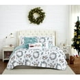 thumbnail image 3 of Southshore Fine Living, Inc. Christmas California King Size Quilt Set, Wreath & Reindeer Print, 3 of 9