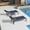 Navy Blue, variant on PURPLE LEAF Oversized 3-Piece Outdoor Lounge Set – Patio Chaise Loungers with Aluminum Frame, Side Table & Wheels for Poolside Sunbathing & Tanning, Includes Pillows