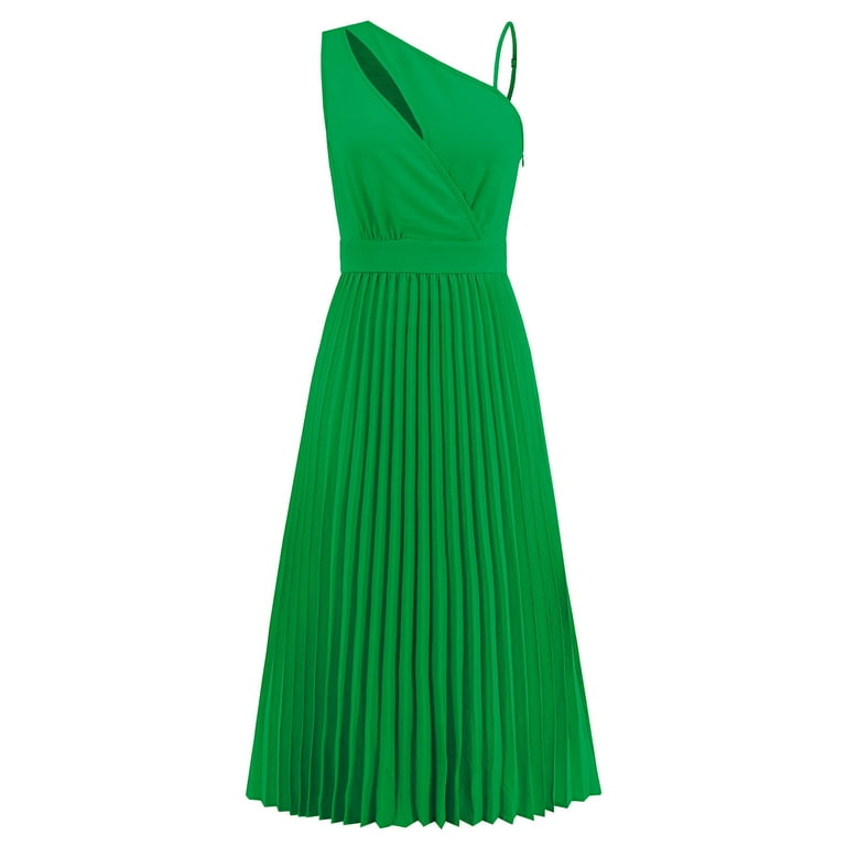 pleated cutout a line dress ever LILYANA|Back Cutout A-Line Pleated Ruffles Sleeve Chiffon Bridesmaid  Dress main image 0