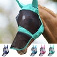 thumbnail image 1 of Harrison Howard CareMaster Pro Luminous Horse Fly Mask Long Nose with Ears UV Protection for Horse-Summer Mint(XL; Extra Full), 1 of 6