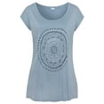 thumbnail image 4 of LASCANA Women's Mosaic Boho Print Top Embroidered Detail, 4 of 5