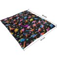 thumbnail image 3 of Colorful Dinosaurs Colorful Paws Pattern Blanket,Comfortable Soft Lamb Wool Throw Blanket,All Season,Warm Lightweight Blankets for Sofa Bed Couch Living Room Chair,50"x60", 3 of 4