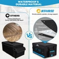 thumbnail image 3 of Kohree 74L Car Trunk Organizer with Lid, Heavy Duty Foldable Garage Tool Storage Box Collapsible Storage Bin for SUV Truck RV Home Camping, Blue, 3 of 9