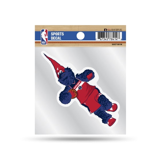 Wizards Clear Backer Decal W/ Mascot Logo (4"X4")