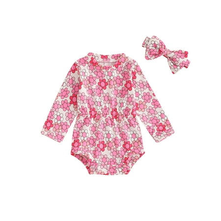 

Woshilaocai Baby Romper Western/Christmas Elements Print Romper with Headband