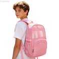 thumbnail image 2 of Zecgelong Mesh Backpack Breathable Lightweight Gym School Daypack with Padded Straps Pink, 2 of 5