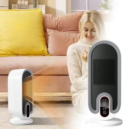 

Space Heater Portable Energy Efficient Space Heaters for Indoor Use Two Speed Portable Heater Fan for with Adjustable Overheating Dumping Shutdown (White