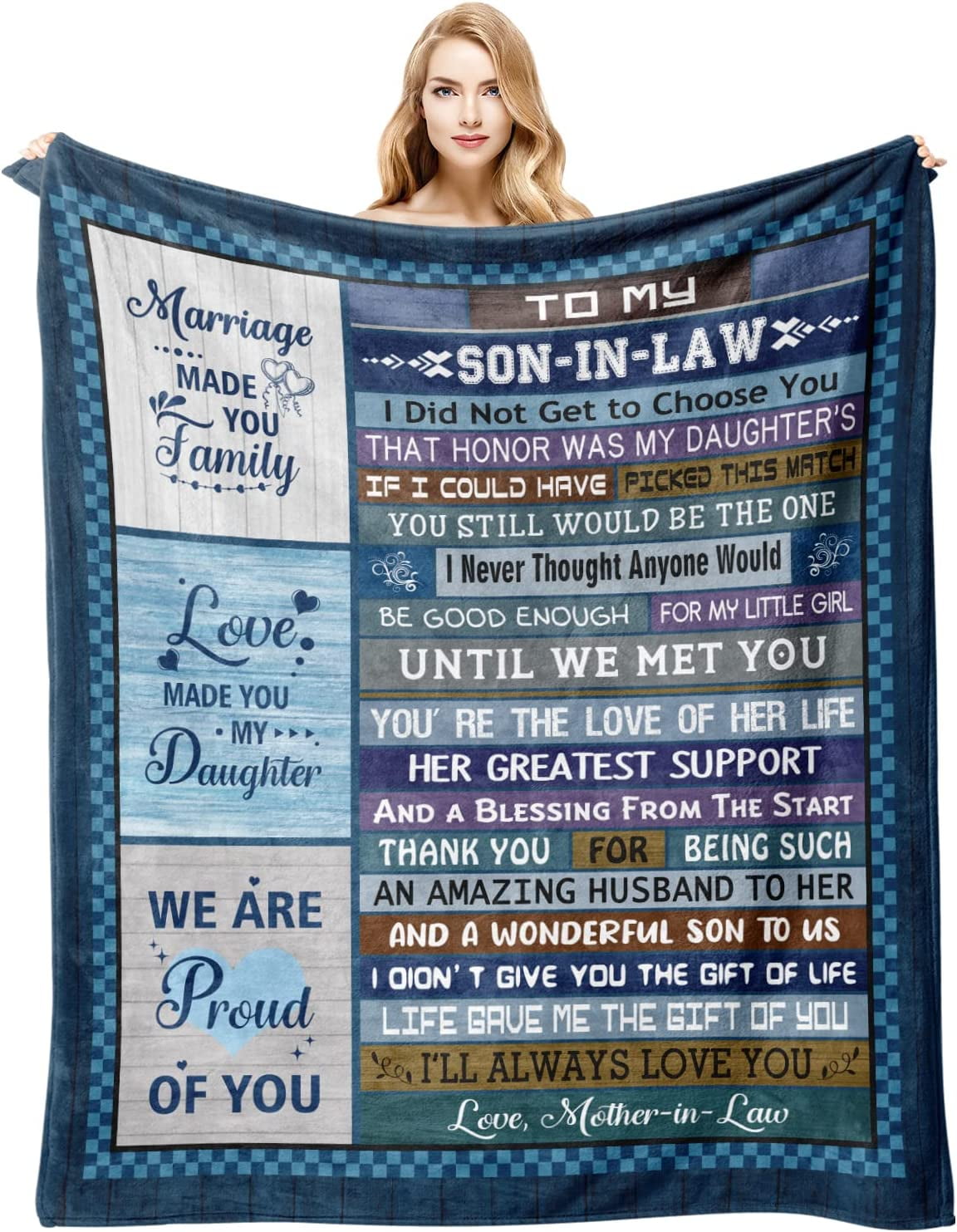 Son In Law Gifts From Mother In Law, Son In Law Gifts, Gifts For Son In Law  Throw Blanket 60X50, Son In Law Birthday Gifts, Son In Law Gift Ideas For  Christmas