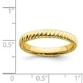 thumbnail image 5 of 925 Sterling Silver Stackable Expressions Gold-plated Ring Size: 7; for Adults and Teens; for Women and Men, 5 of 5