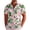 Green, variant on Men's Hawaiian Wrinkle Short Sleeve Button Down Tropical Floral Beach Vacation Shirt Green 4XL