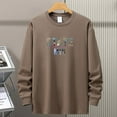 thumbnail image 5 of Men's 100% Cotton Heavyweight Letter Printed Long Sleeve T-shirt, 5 of 12