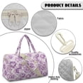 thumbnail image 7 of Garronmavis Purple Tie Dye Large Quilted Duffle Bag for Women, Weekender Travel Carry Bag On Bag with Zipper Pockets, Gym Overnight Dance Shoulder Tote Bag, 7 of 7
