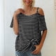 thumbnail image 3 of Blusas De Camisas Sueltas, Parte Superior De Hombros Descubiertos, Bien Combinada, Casual, A La Moda Para La Playa Para Mujeres Amonsee Otros, 3 of 6