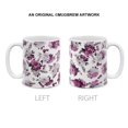 thumbnail image 2 of WIRESTER 11 Oz Ceramic Tea Cup Coffee Mug With Handgrip for Gifts, Pink Watercolor Carnations, 2 of 7