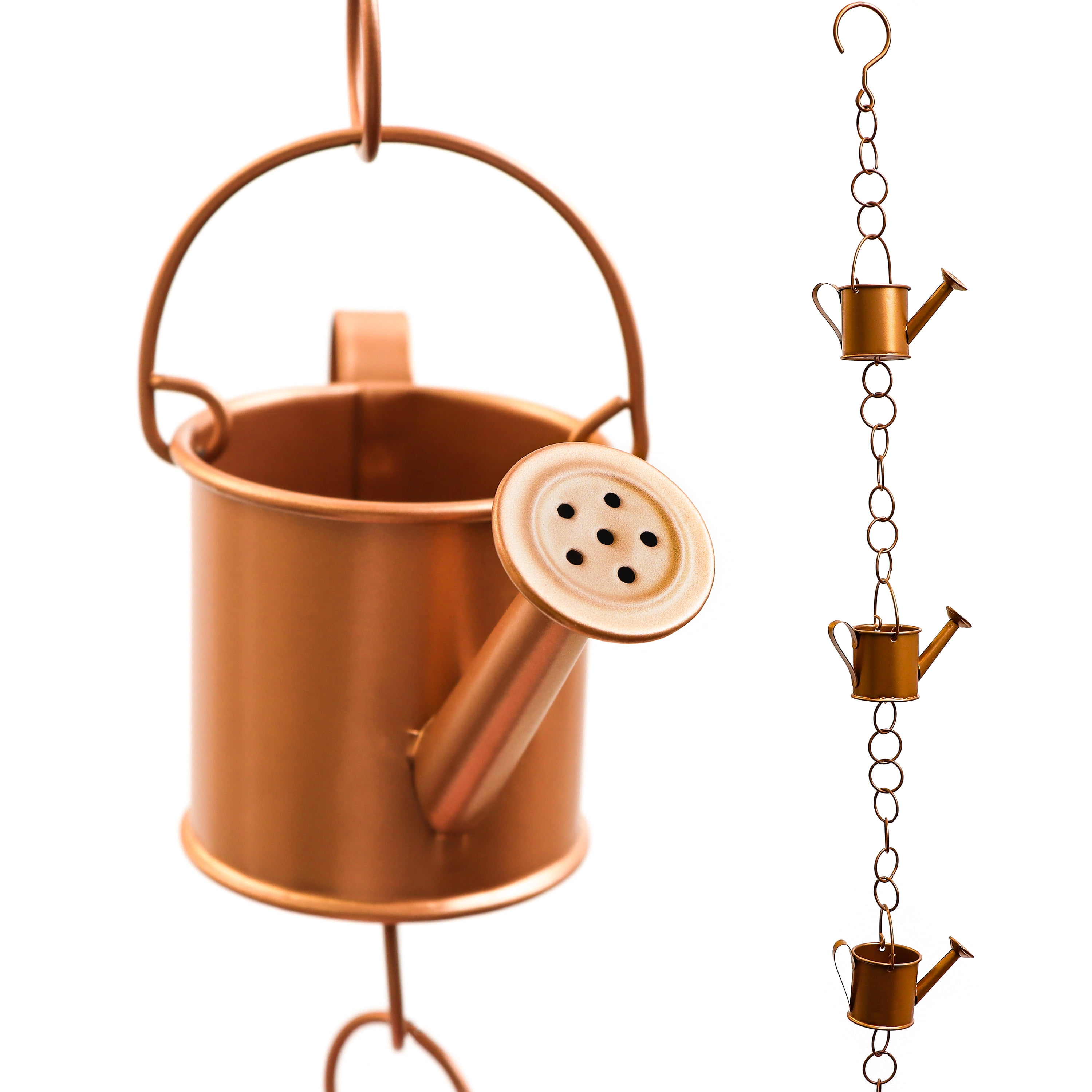 Copper Colored Rain Chain for Gutters & Downspouts (Umbrella Design)