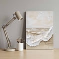 thumbnail image 3 of Ocean Waves Canvas Wall Art for Living Room Bedroom Bathroom, Abstract Coastal Beach Boho Beige White Canvas Art Wall Decor, Artwork for Walls Home Office Decor, 20"x24", 3 of 7