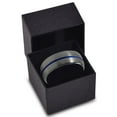 thumbnail image 3 of Tungsten Wedding Band Ring 8mm for Men Women Blue Black Gunmetal Domed Brushed Polished Lifetime Guarantee, 3 of 4