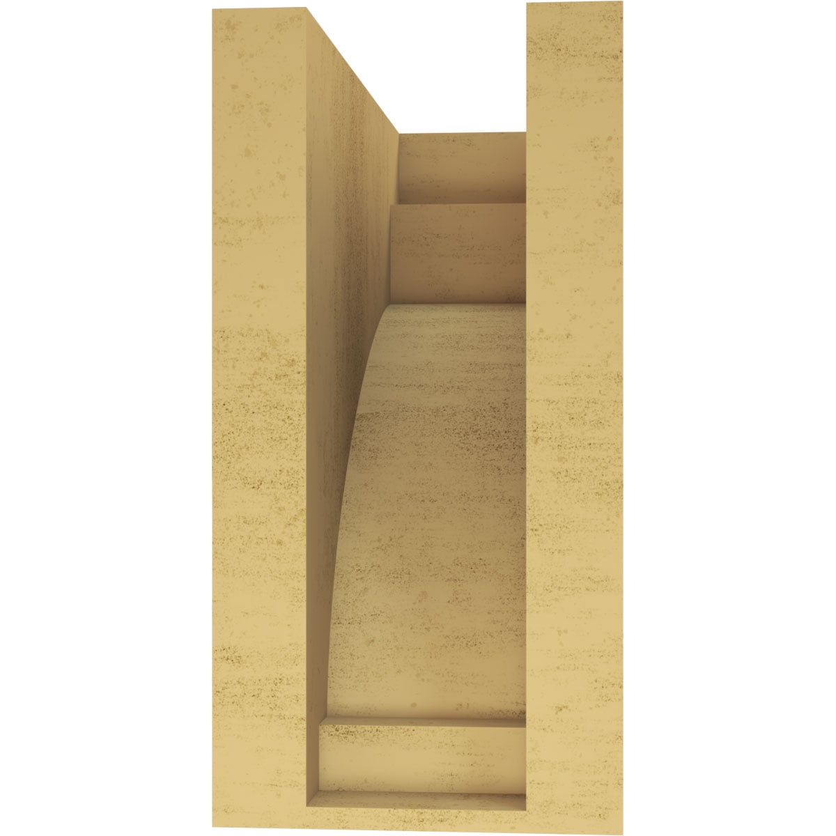 7"W x 14"D x 14"H Classic Rivera Rough Cedar Woodgrain TimberThane Corbel, Primed Tan