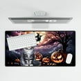 thumbnail image 4 of Spooky Halloween Night Witch Maine Coon Glowing Pumpkins Desk Mat Full Keyboard Mouse Pad Cat Lover Kitten Owner Gifts Large Mousepad - 12015, 4 of 5