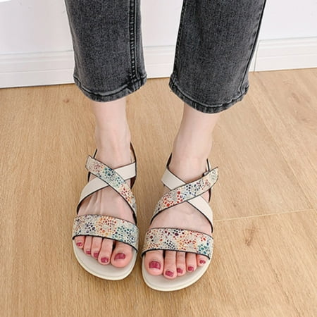 

Aayomet Women s Heeled Sandals Platform Stripper Fancy Shoes Ladies Casual And Fashion Shoes Sandals Pu Style Beige 7