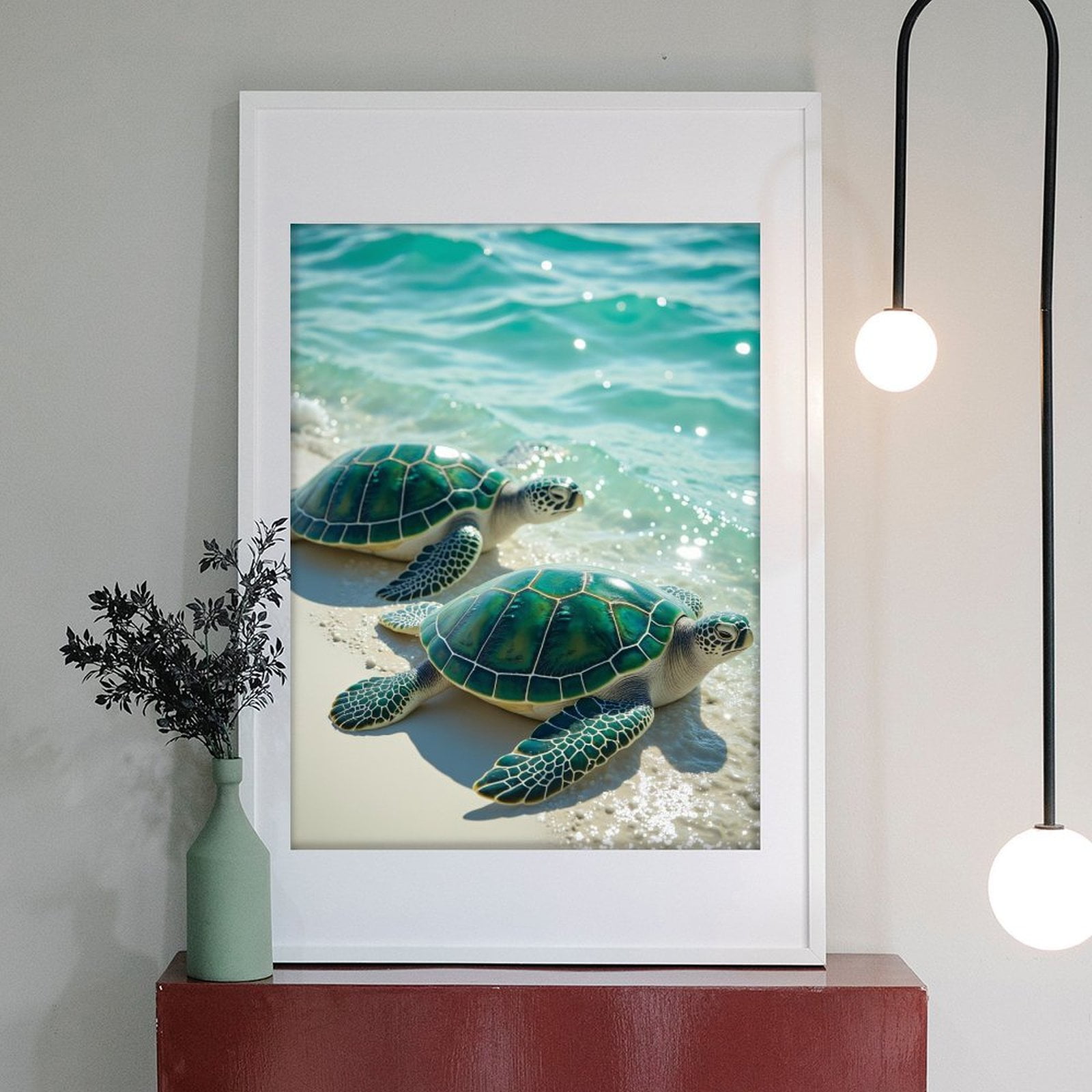 Diamond Art Kits for Adults - 5d Sea Turtles Beach Waves Diamond Painting for Adults, Diamond Art for Adults Beginners, Frameless Diamond Painting Kits for Adults for Home Wall Decor