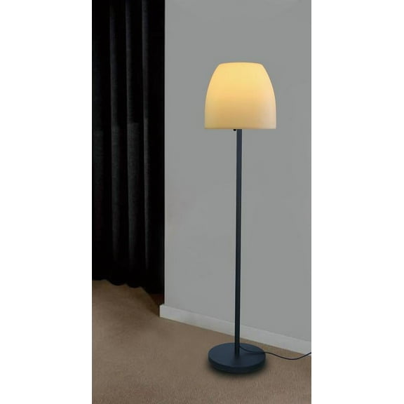 Whiteline Modern Lighting Black Dale Contemporary Metal Floor Lamp