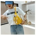 thumbnail image 6 of Ladies Luxury Design  Cute Bear Canvas Waist Bag Crossbody Chest Bag Banana Hip Purse Fanny Pack WHITE, 6 of 8