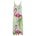 thumbnail image 4 of Flamingo Pattern Fine Art Sleeveless Dress Summer Dress Woman 2025, 4 of 7