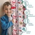 thumbnail image 3 of Blackout Kids Curtains,Pink Christmas Red Truck and Snowman Pattern Childrens Insulated Curtains Set Of 2,Bedroom Essentials,Toddler Room Decor 52"x84", 3 of 5