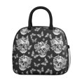 thumbnail image 2 of Skull and Butterfly Gothic Pattern Insulated Leakproof Lunch Box for Work, Lunch Bag for Women Men, Loncheras Para Mujer for Beach Travel Picnic Camping, 2 of 6