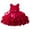 Red, variant on Girls Dress Christmas Party Dance Sleeveless Crewneck Solid Color Bowknot Kids Pageant Gown Dress Dark Green Size 6-7 Years