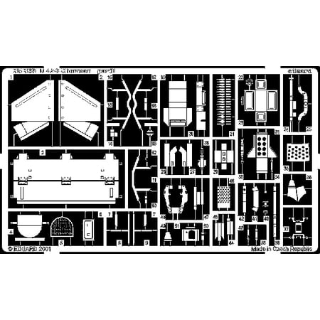 Eduard Photo-Etched Armor Detail Set For Tamiya 1/35 Scale M4A3 Sherman Tank Model Kit