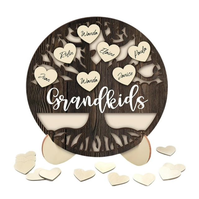 Letrero De Madera Para árbol Genealógico, Placa De Madera Para La Familia, Abuela, Abuelo, Acción De Gracias
