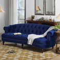 thumbnail image 2 of Linda 84" Chesterfield Tufted Sofa Navy Blue, 2 of 9