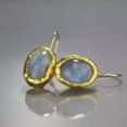 thumbnail image 4 of HOOUN Silver Blue Cubic Zirconia Dangle Drop Earrings Hook Women Wedding Jewelry-#3, 4 of 5